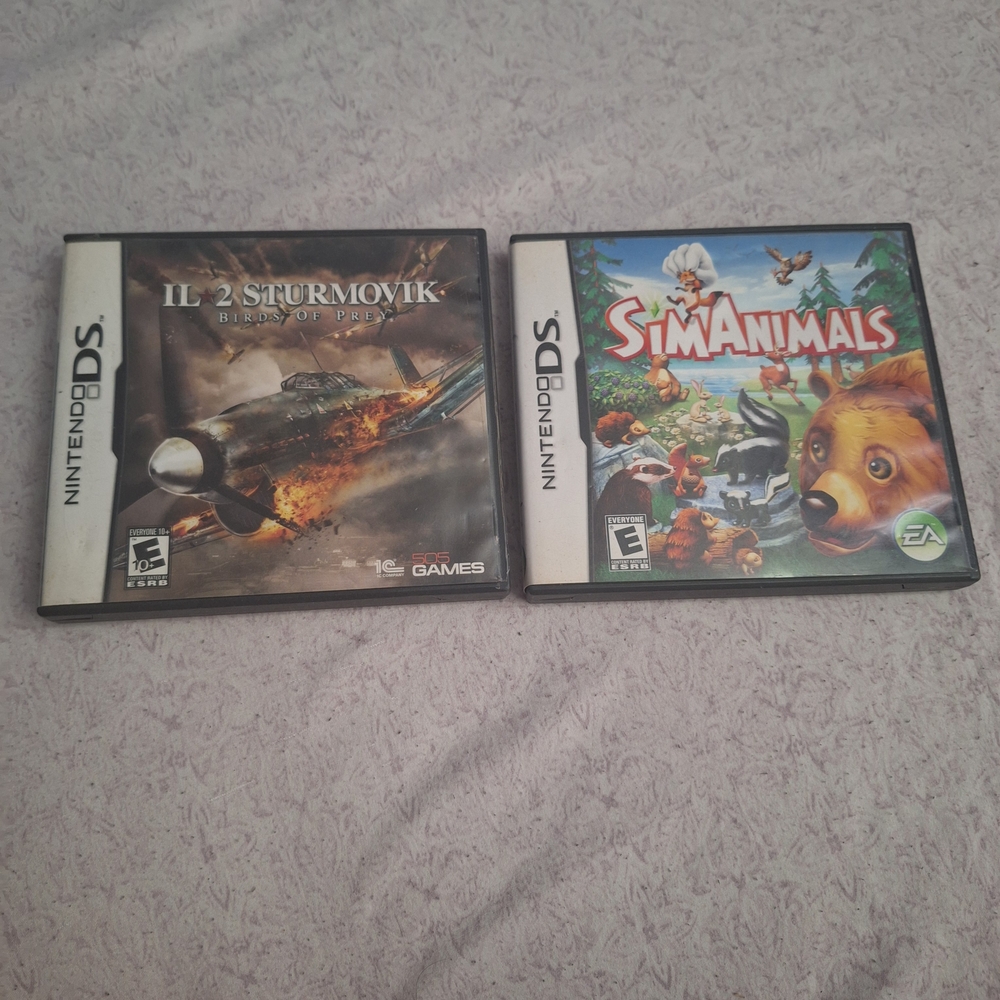 Nintendo DS Game Set - IL-2 Sturmovik & SimAnimals